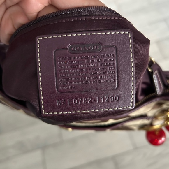 COACH Ergo Y2K Vintage Hobo Shoulder Bag Signature Canvas Purple - Picture 6 of 7